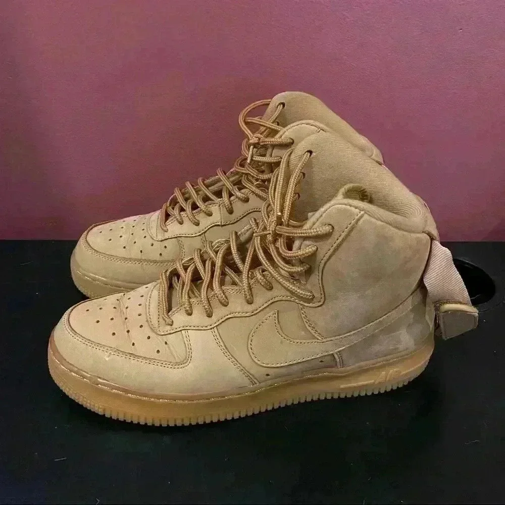 Nike Air Force 1 High LV8 GS 'Flax'